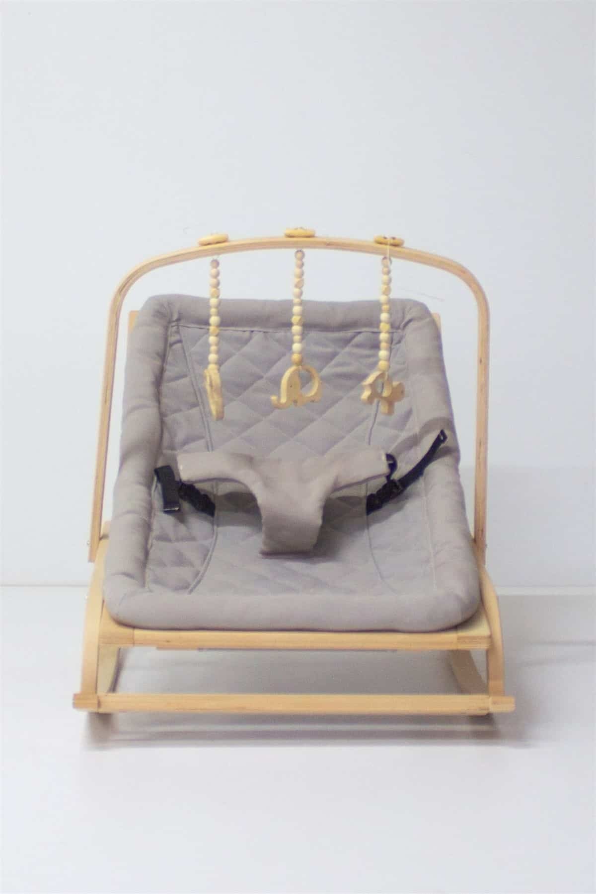 Transat bébé bois ajustable + Avec 3 jouet en bois