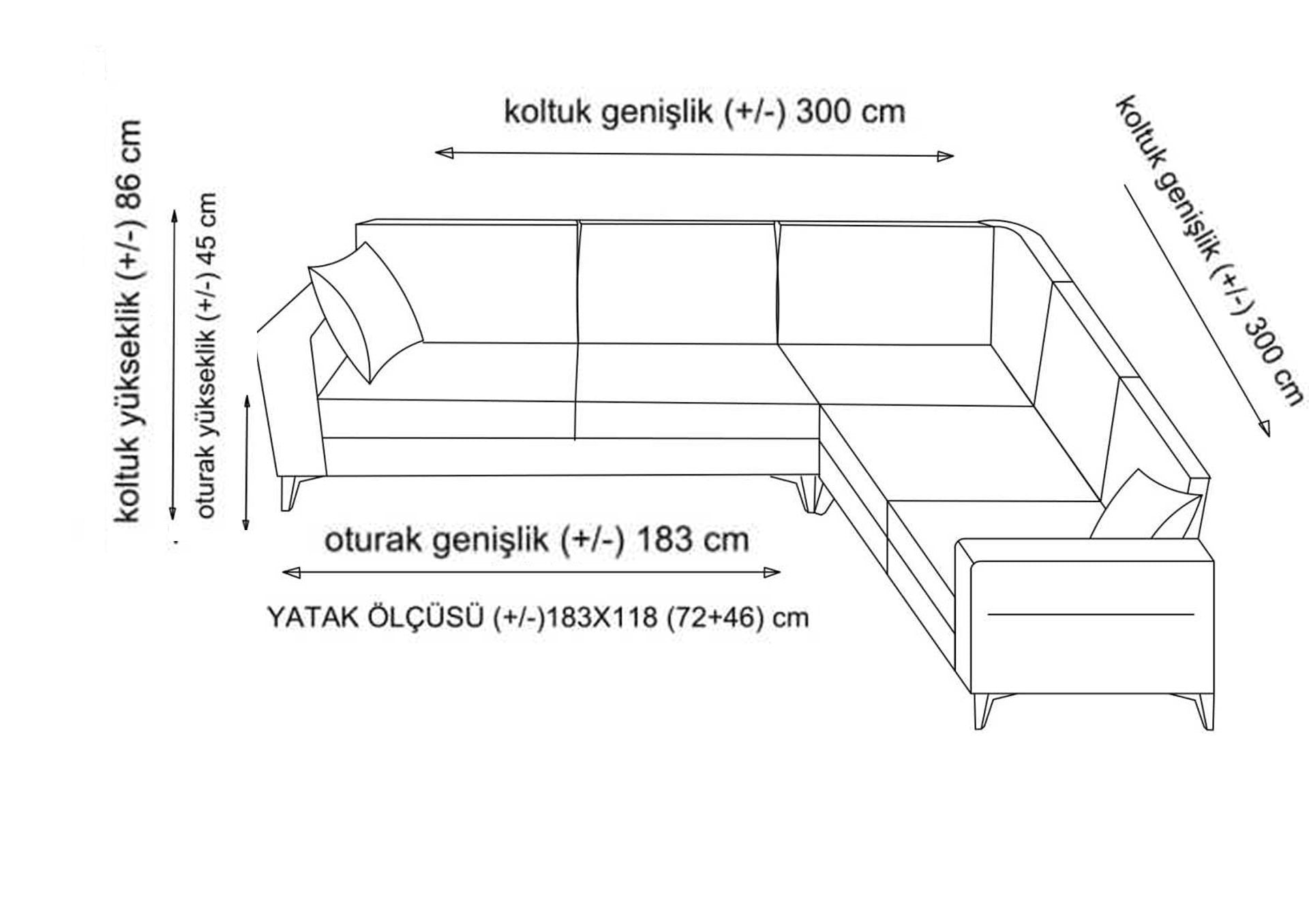 Canapé d'angle Kristal 3+Corner+3 - Anthracite