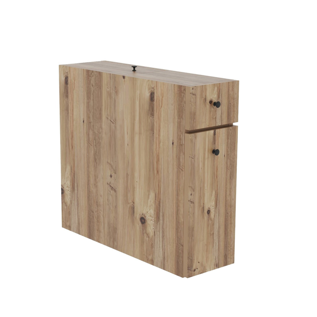 Meuble de salle de bain Caleen avec tiroirs en noyer