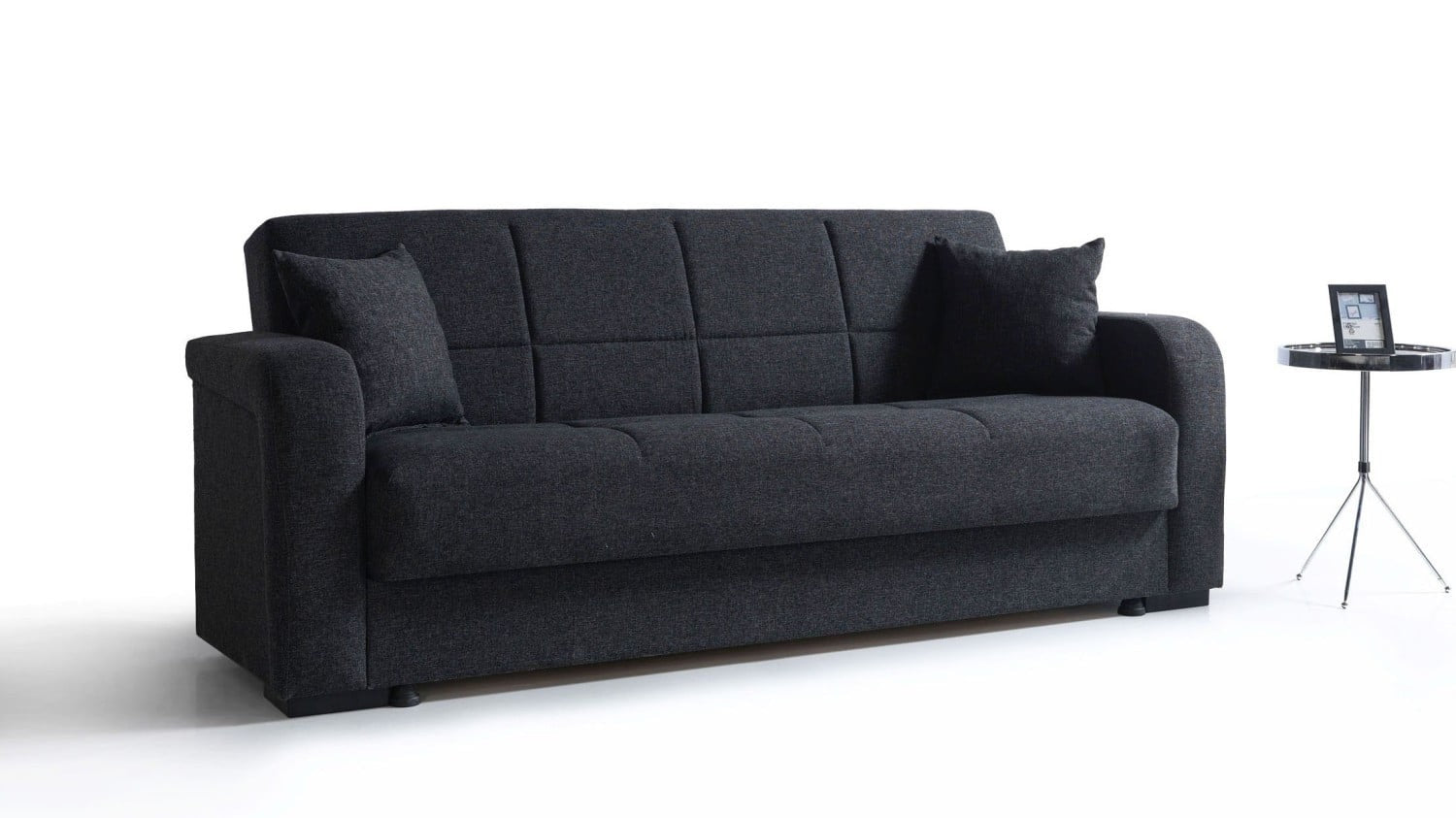 Roma canapé lit clic-clac 3 places avec coffre de rangement