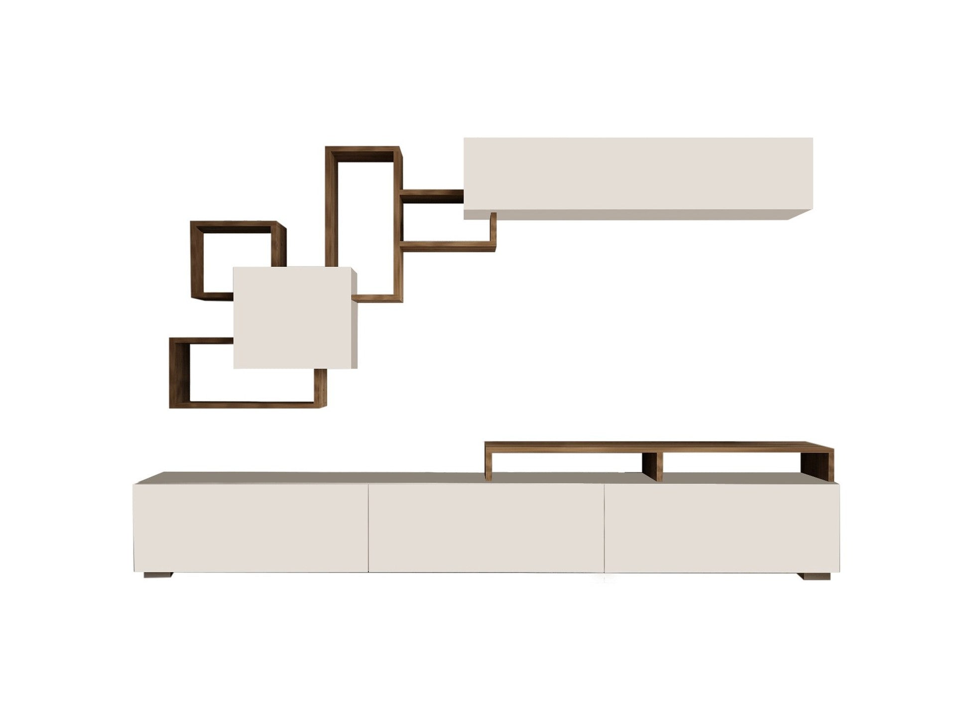 Unité de télévision Elit - White, Walnut