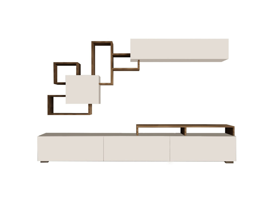 Unité de télévision Elit - White, Walnut