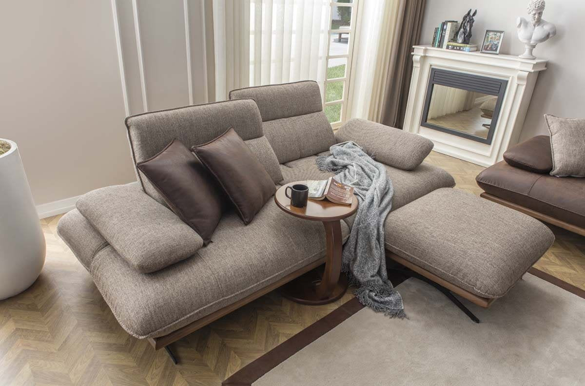 New York Pouf Marron Clair