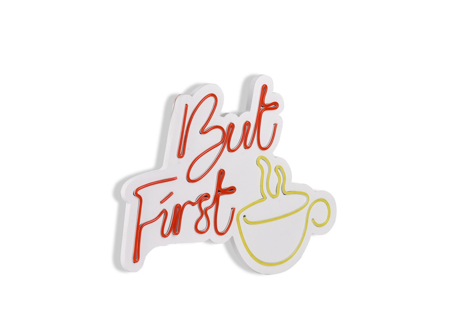 Éclairage LED en plastique décoratif But First Coffee - Red
Yellow