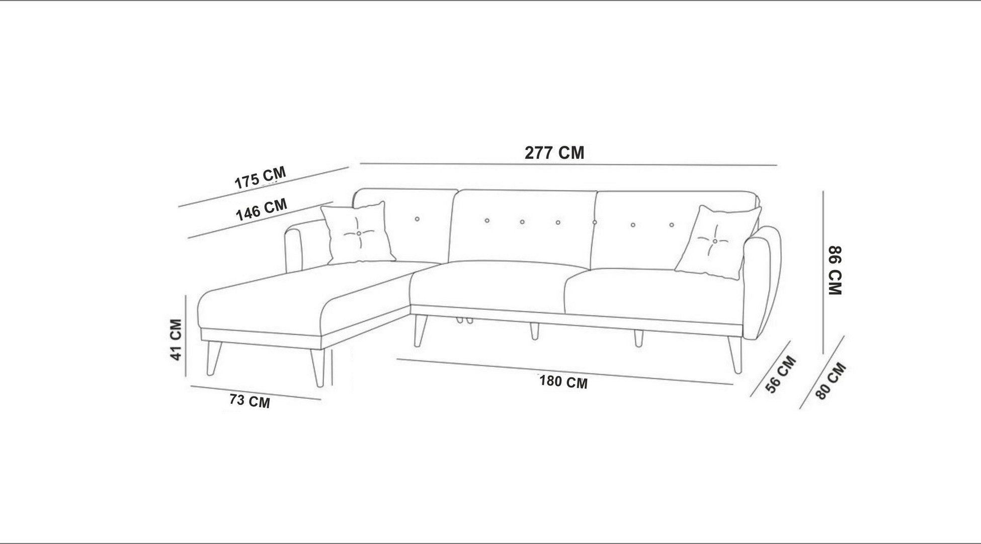 Canapé d'angle Aria Corner - Cream