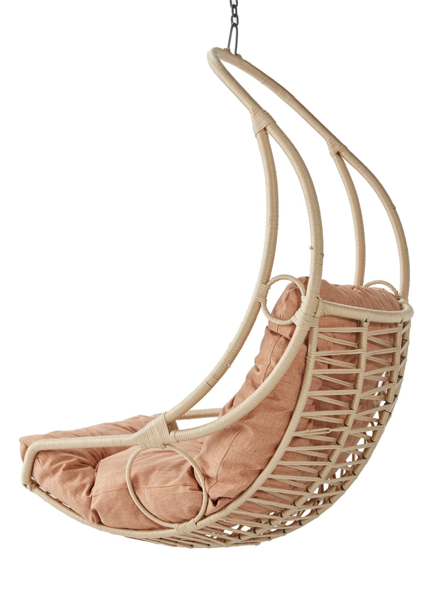 Chaise de balançoire unique de jardin Florya - Beige, Black