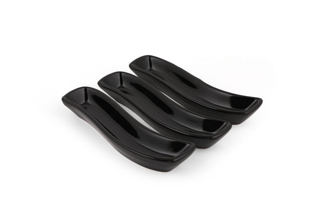 Plate Set (3 Pieces) Black Ivory Olive Pot 18 Cm 3 Pieces