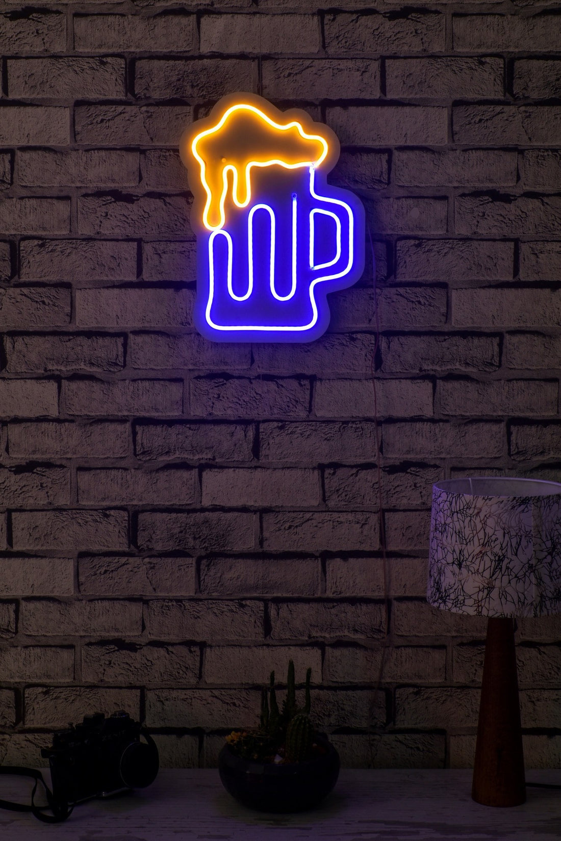 Éclairage LED en plastique décoratif Beer Glass - Blue
Yellow