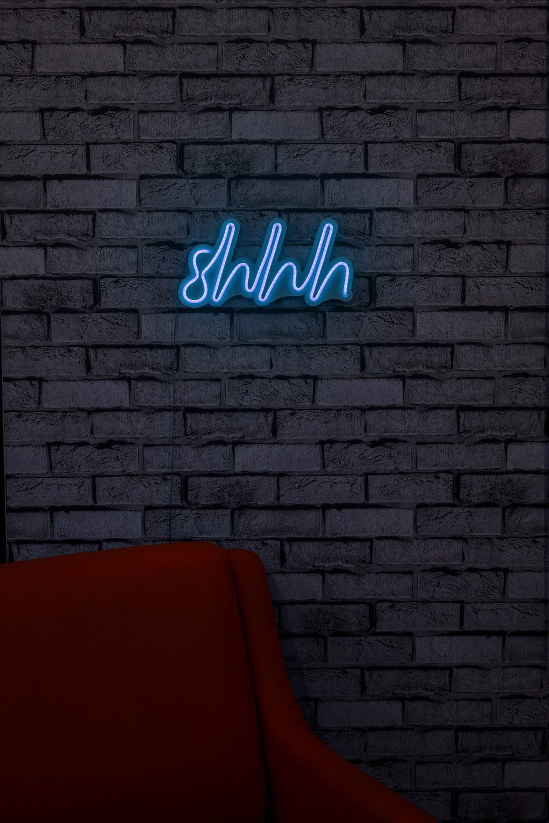 Éclairage LED en plastique décoratif Shhh - Blue