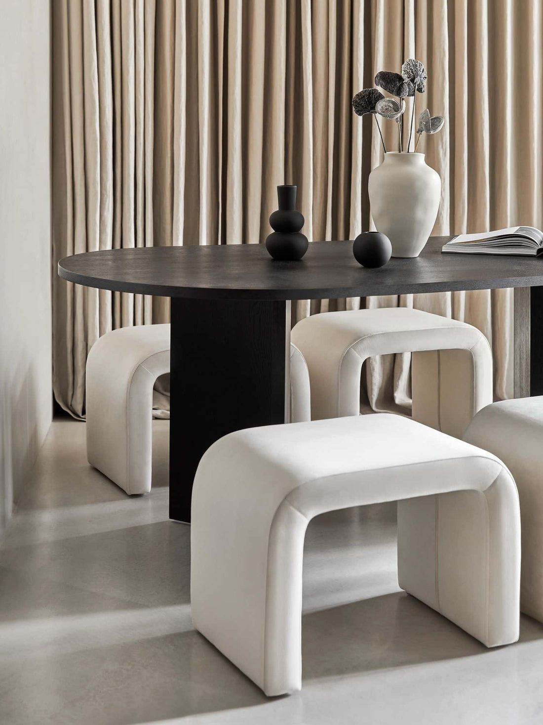 Tabouret en velours Sadiqué