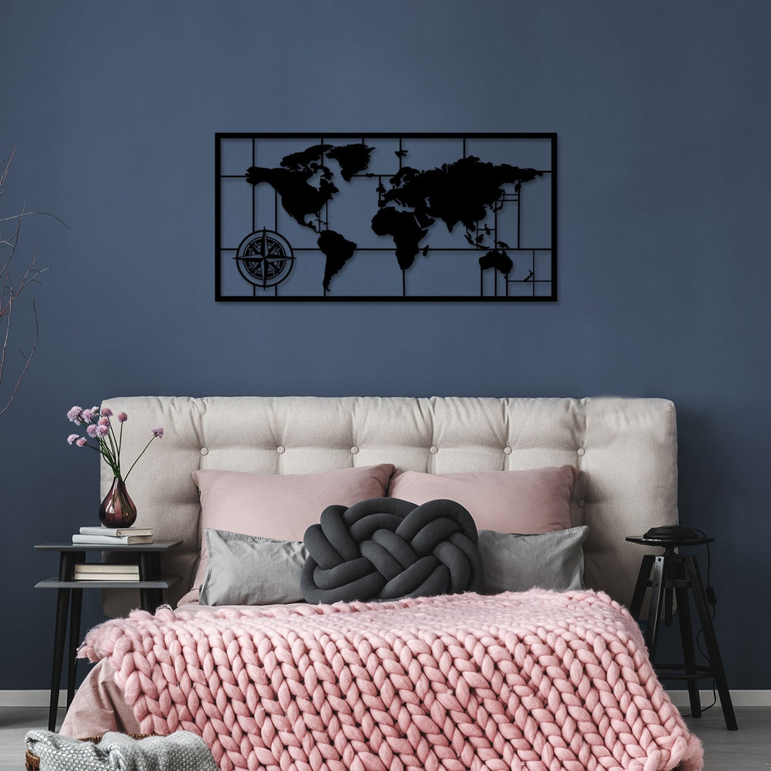 Accessoire mural en métal décoratif World Map Metal Decor 7