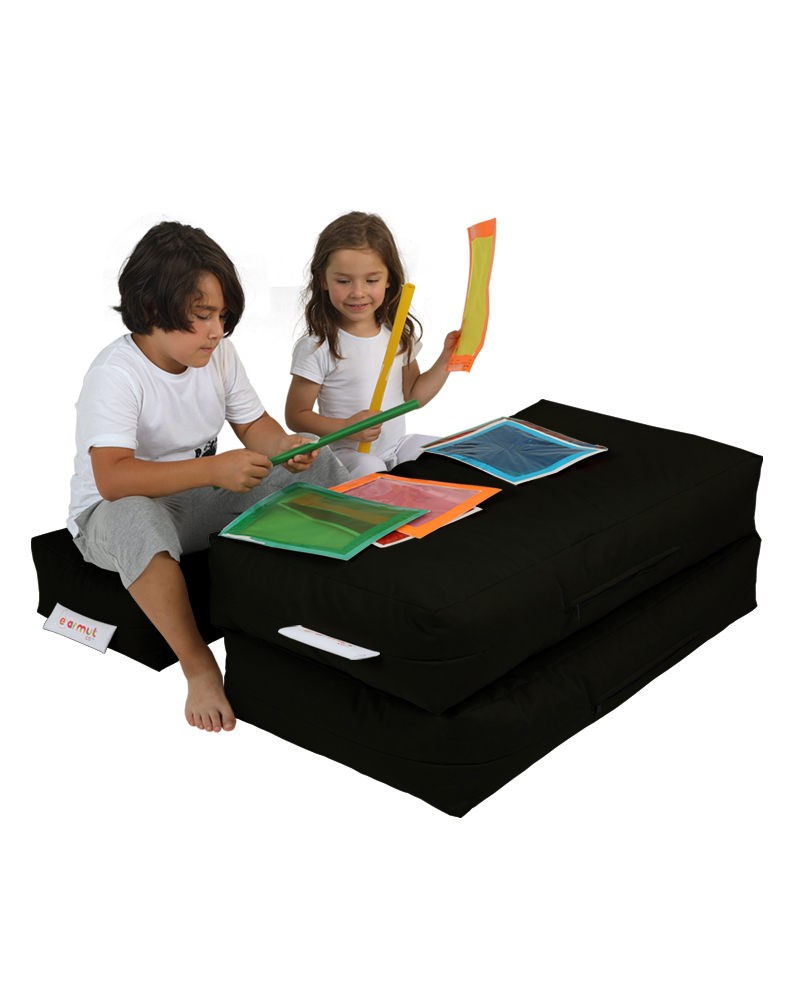 Pouf de jardin Kids Double Seat Pouf - Black