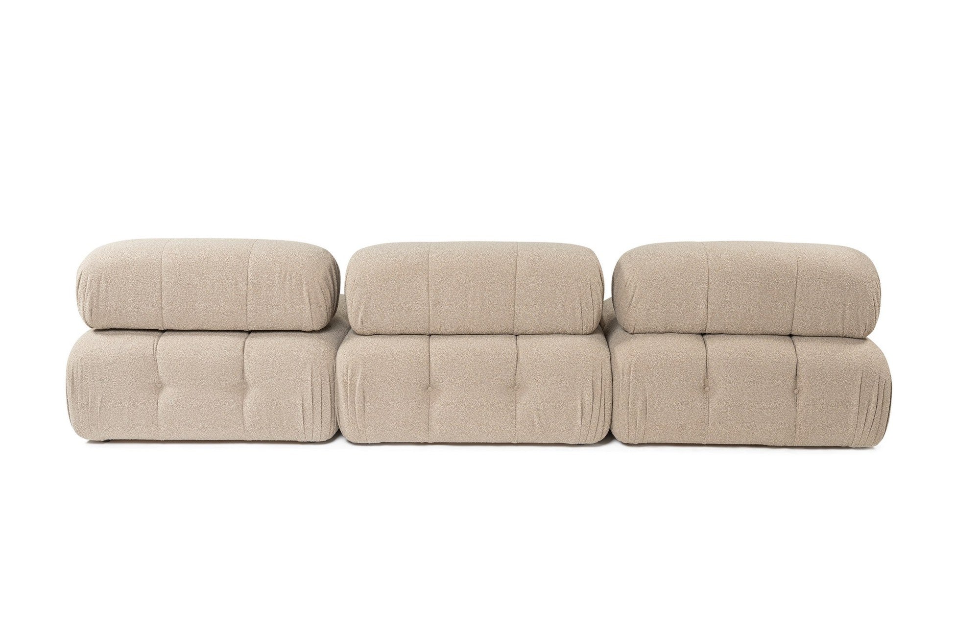 Canapé d'angle Doblo 3 Seater with Pouffe ( L1-O1-1R-Pouffe) - Peach