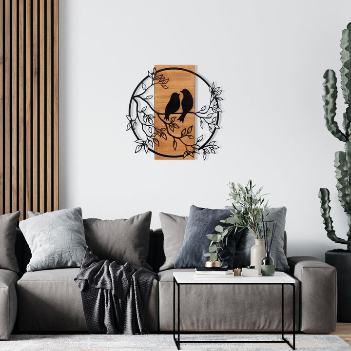 Accessoire mural en bois décoratif Birds In Love 1