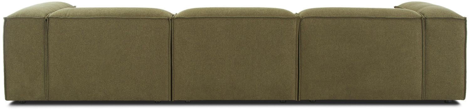 Canapé modulable 4 places en Lin avec pouf Frid