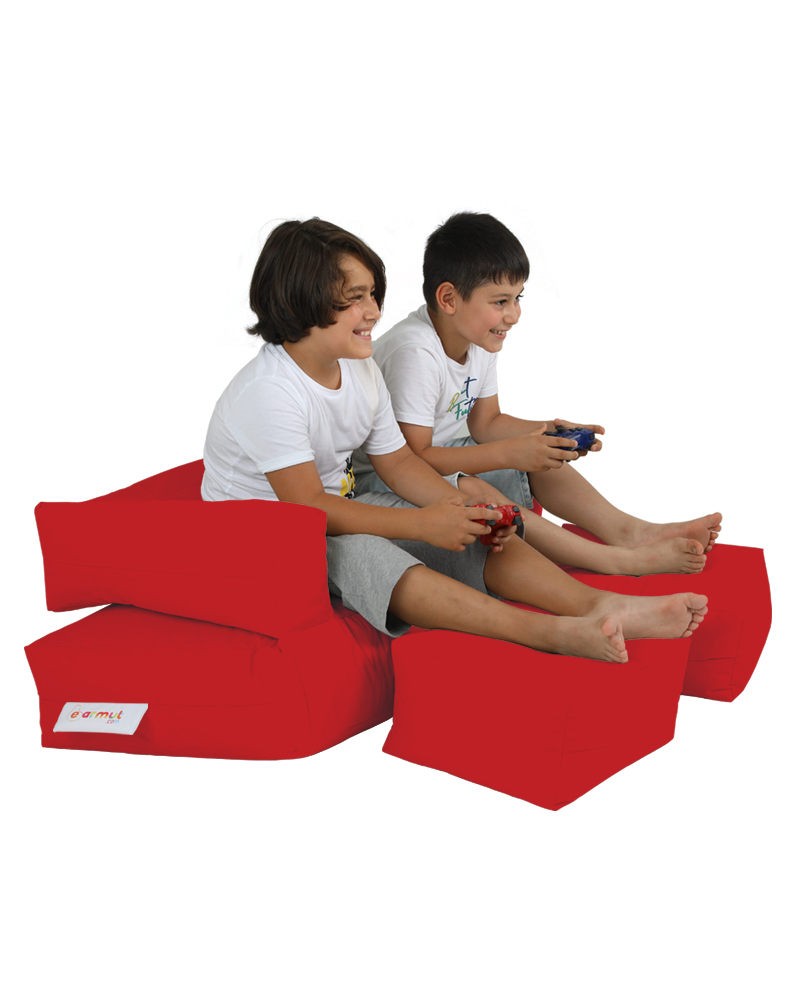 Pouf de jardin Kids Double Seat Pouf - Red
