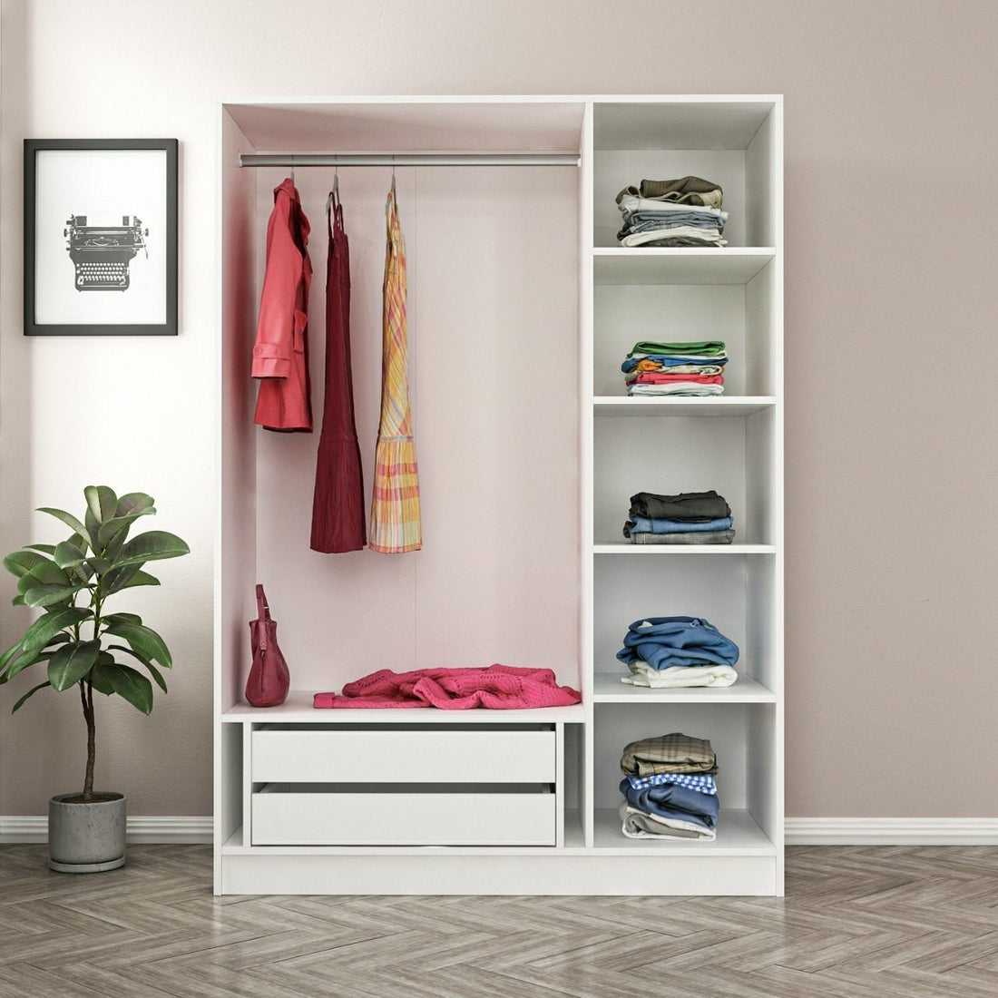 Armoire Kale White Black - 2274