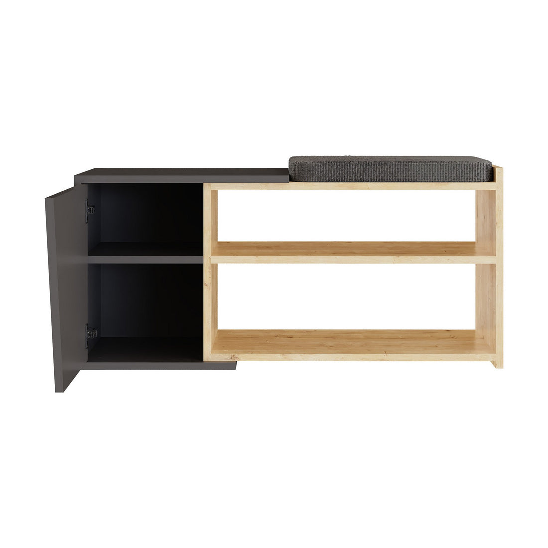 Meuble à chaussures Fiona - Oak, Anthracite