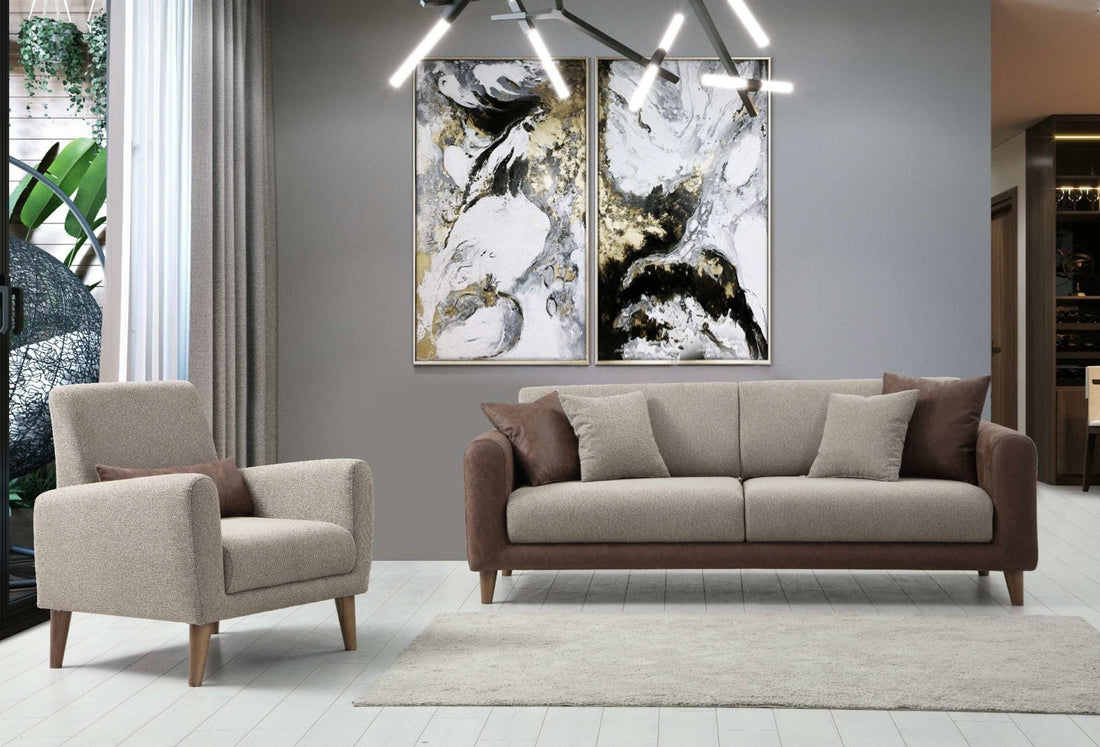 Sofa Sare 3+1 - Brown