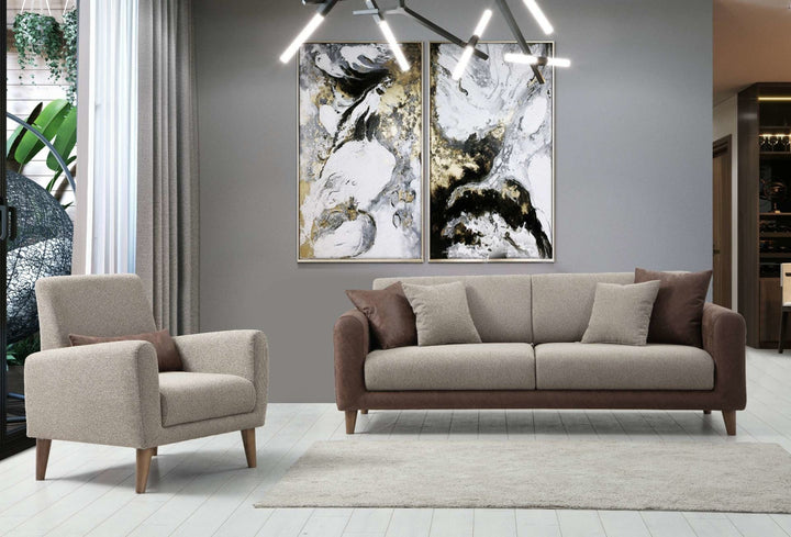 Sofa Sare 3+1 - Brown