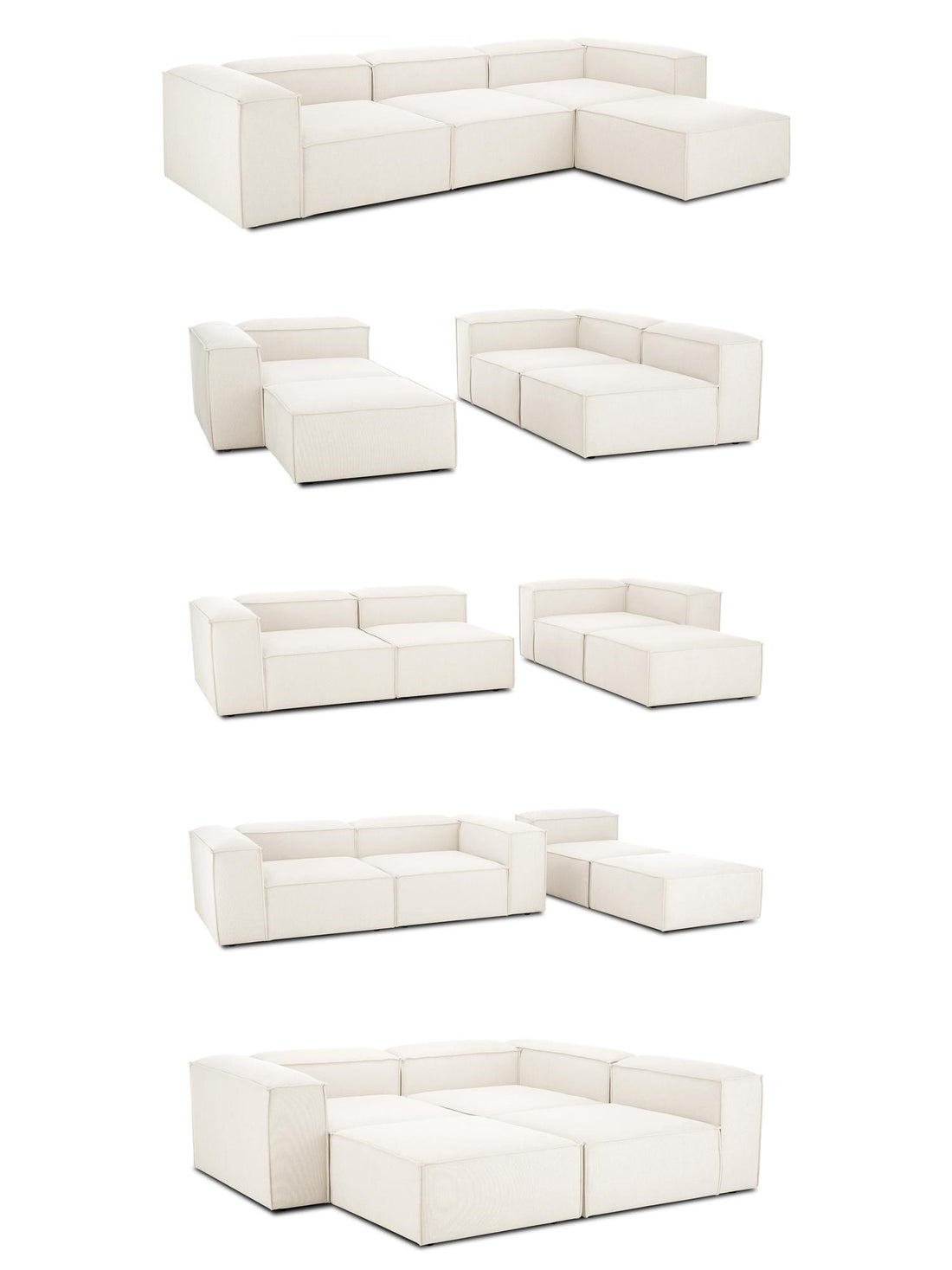 Canapé d'angle Mode Soft - White