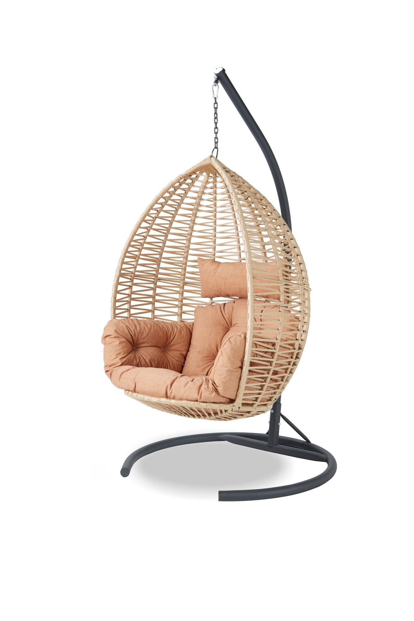 Chaise à bascule de jardin Saka 1 - Beige, Black