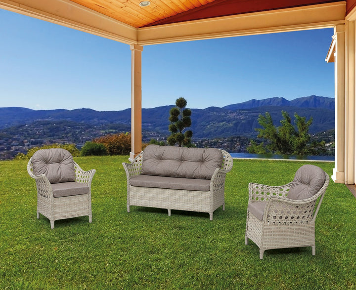 Ensemble de salons de jardin Bamberg Rattan - Latte
