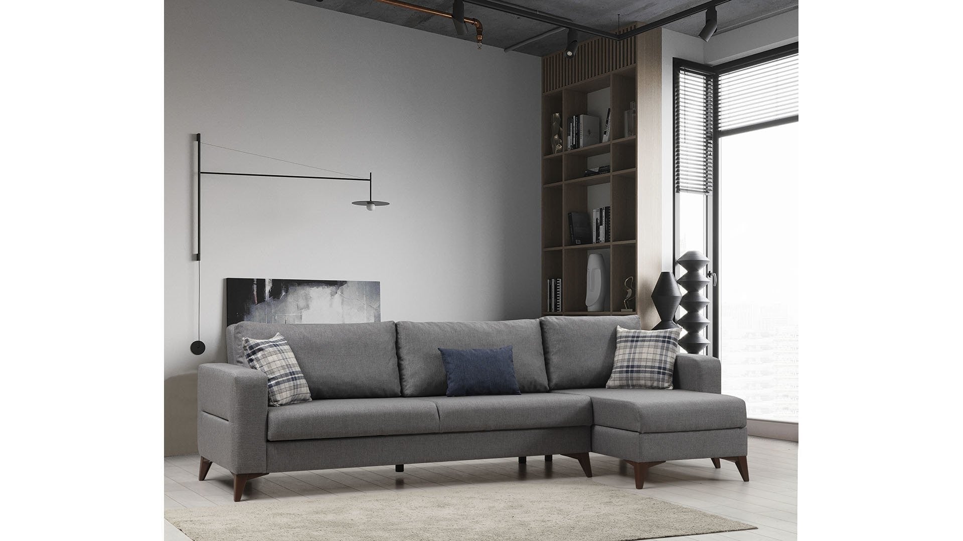 Canapé d'angle Kristal 3+Corner - Dark Grey