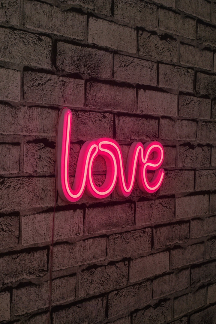 Éclairage LED en plastique décoratif Love - Pink