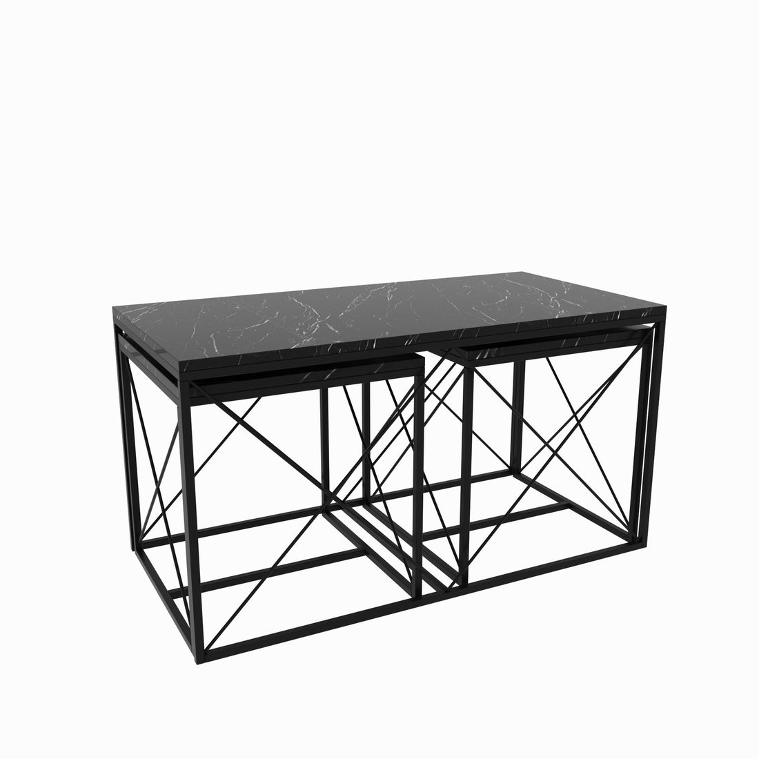 Ensemble de table basse Defne - Black Marble