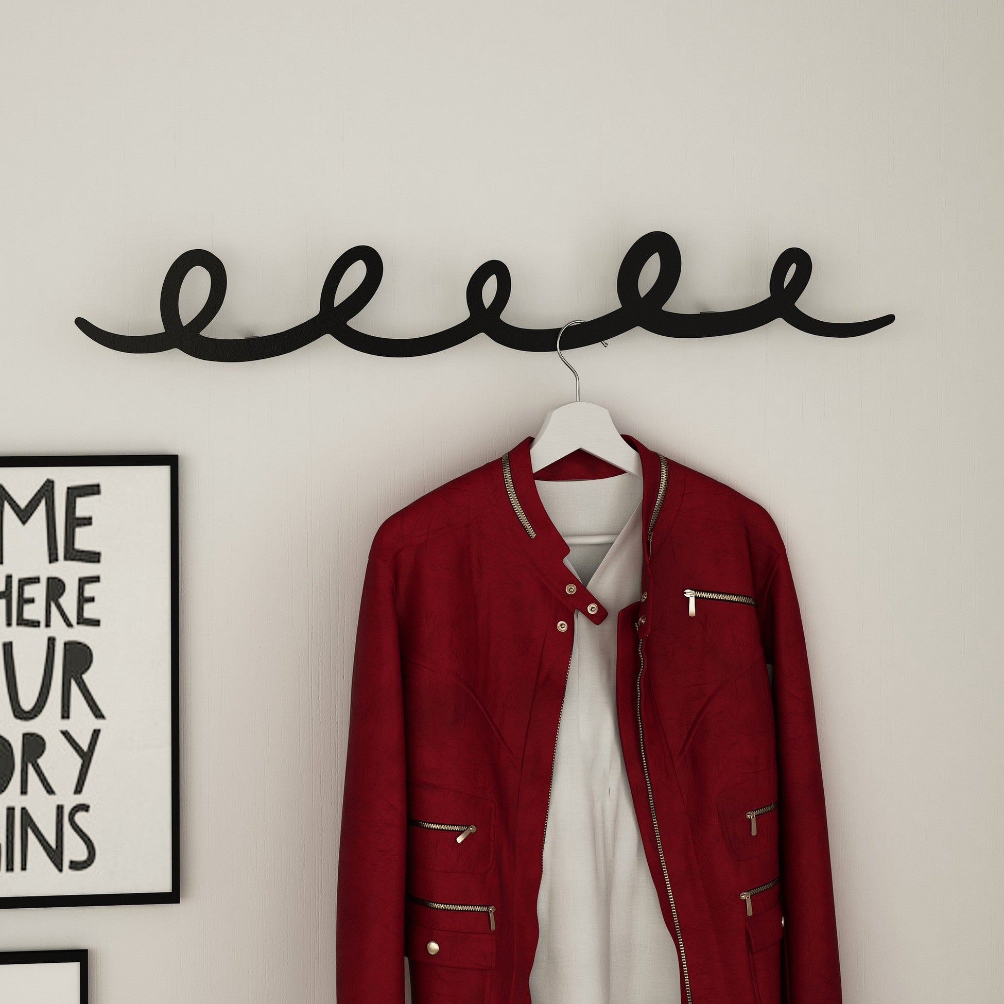 Crochet mural en métal Sing