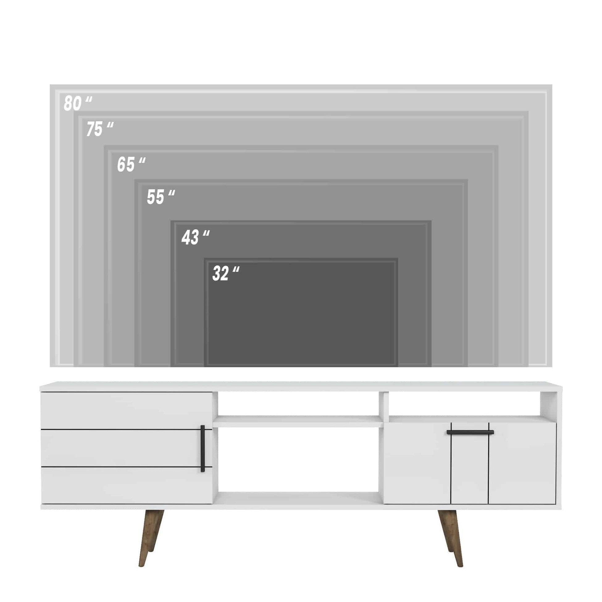 Termini Meuble Tv blanc 179,5x63,2cm