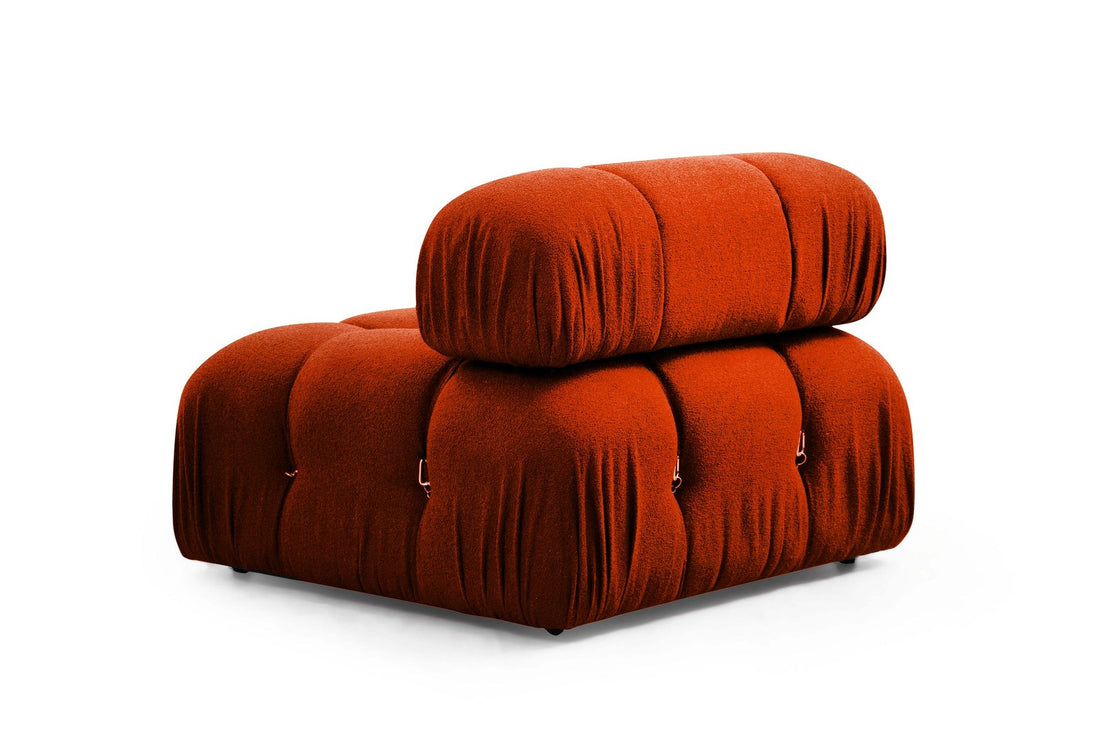 Canapé d'angle modulable et transformable Nourhane Velours Tuile