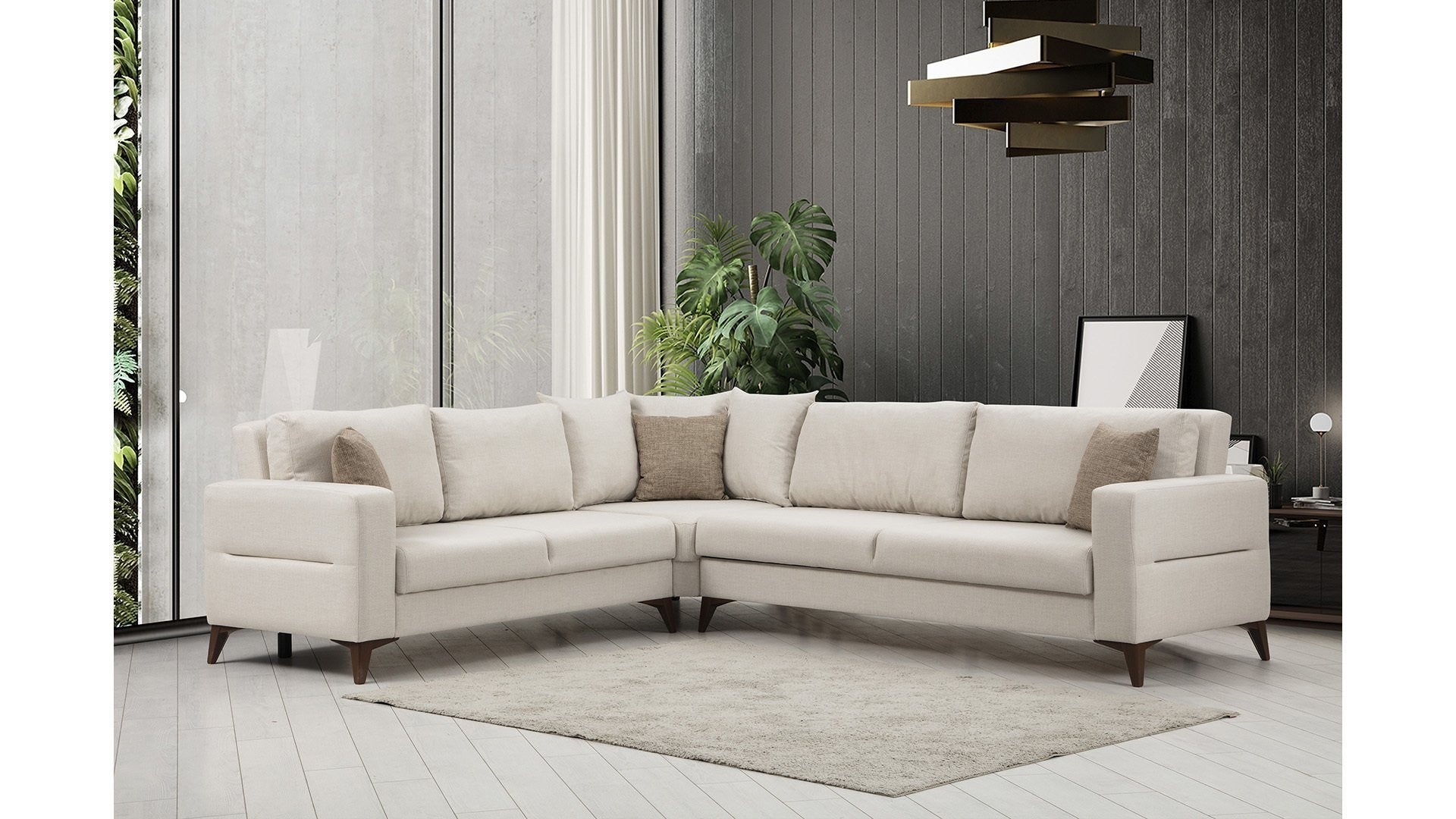 Canapé d'angle Kristal 3+Corner+2 - Beige