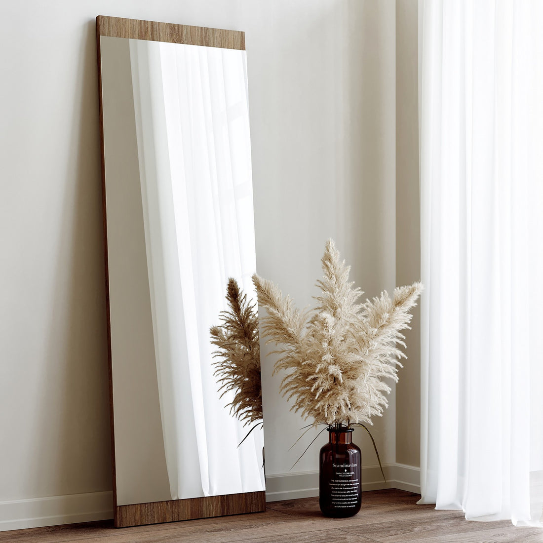 Miroir Boy Aynası Dekoratif Basic Ceviz 40x120