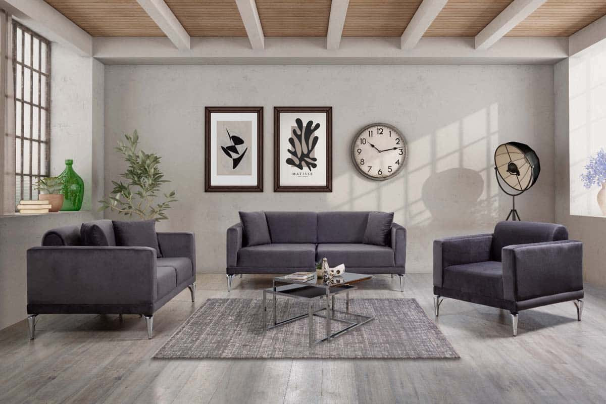 Veys Ensemble de Canapé Gris