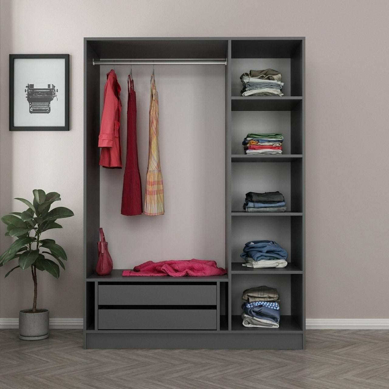 Armoire Kale Anthracite - 2259