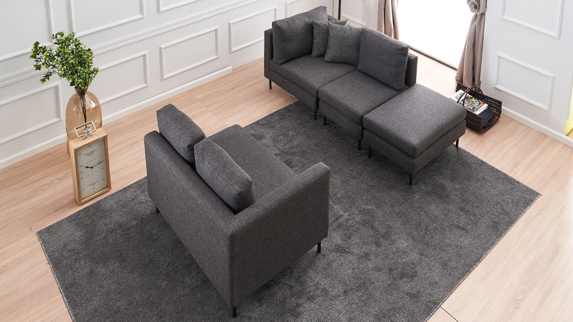 Canapé d'angle Mino - Anthracite