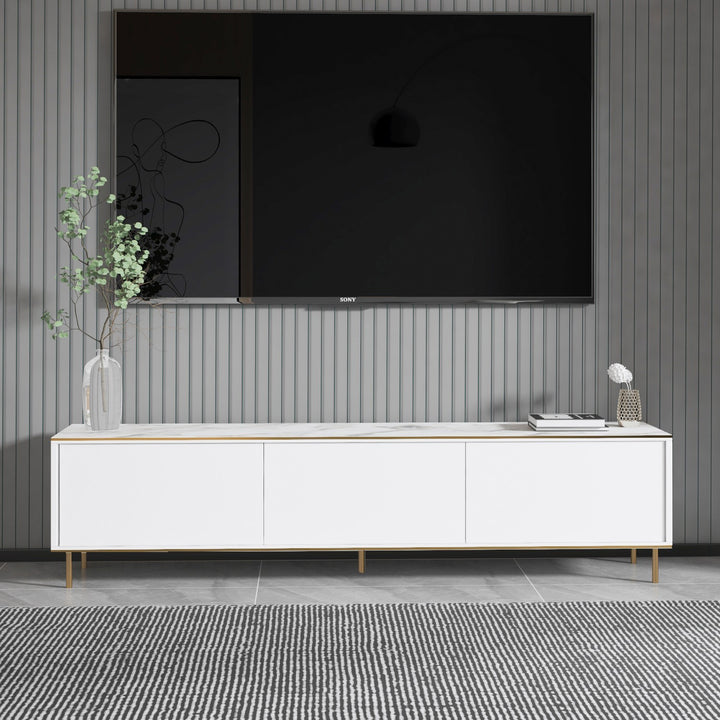 Meuble TV Imaj - Marble, White