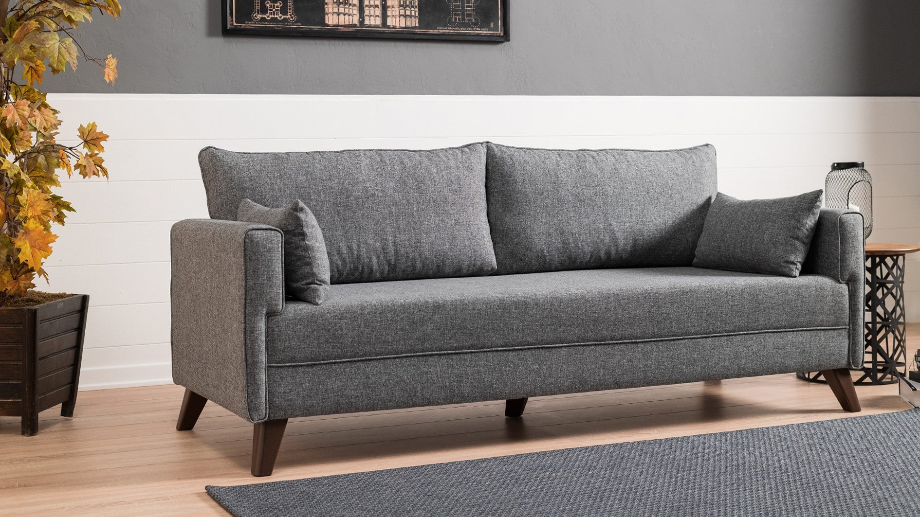 Canapé de 3 places Bella Sofa Bed - Grey