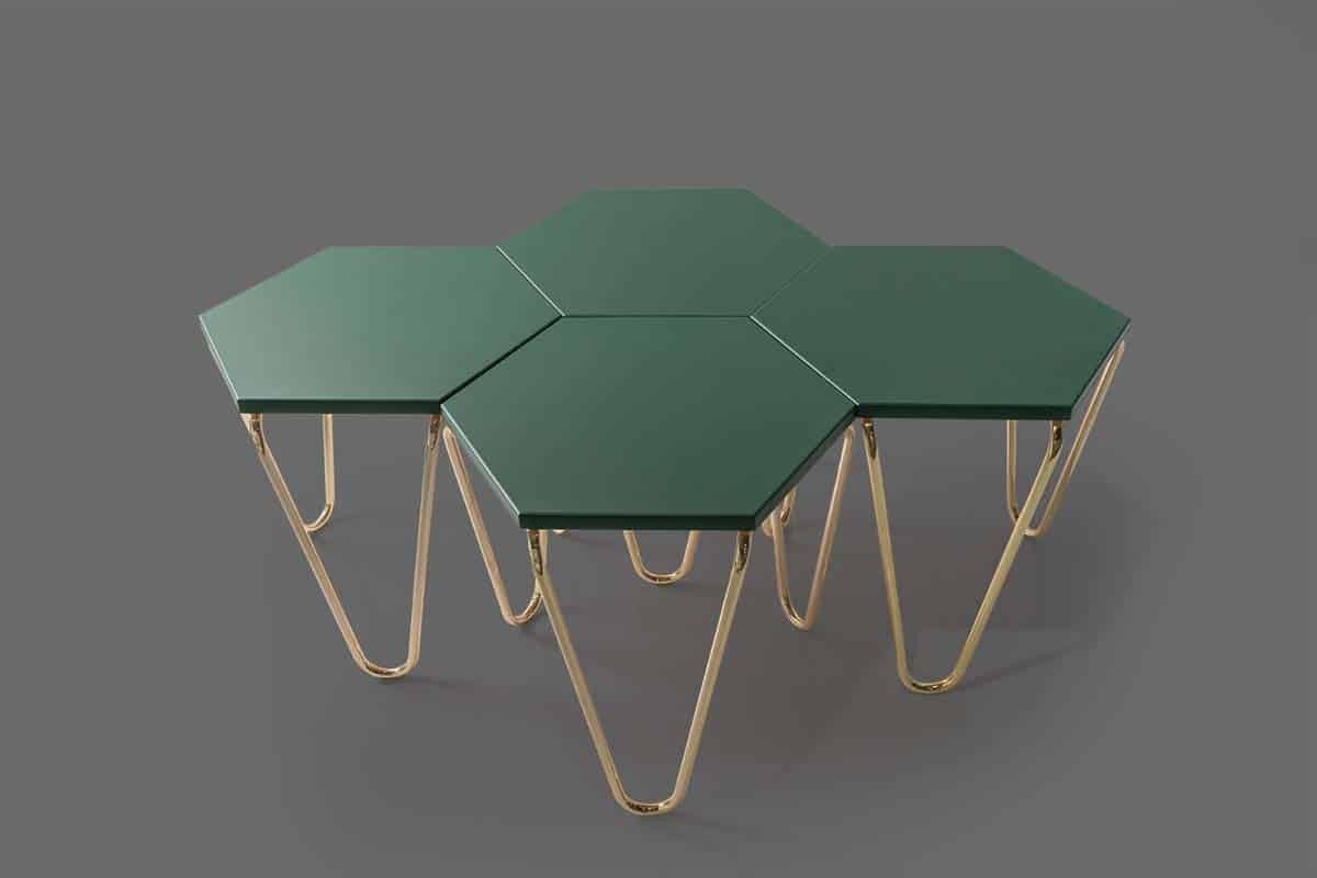 Piramit Table Gigognes Vert