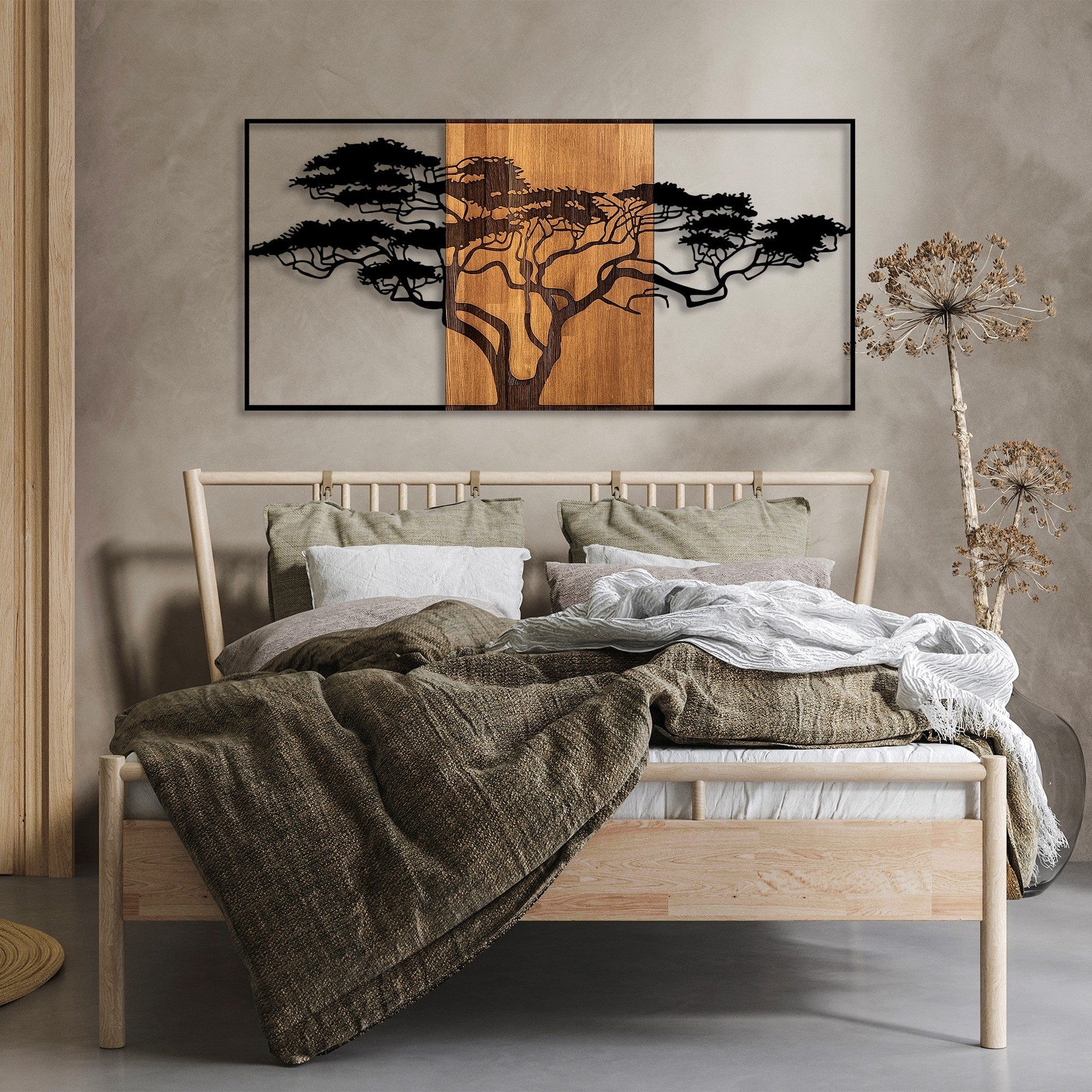 Accessoire mural en bois décoratif Acacia Tree - 328