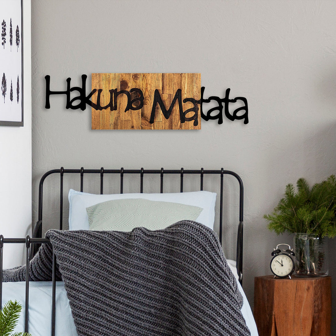 Accessoire mural en bois décoratif Hakuna Matata 4