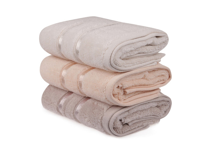 Ensemble de serviettes à main (3 pièces) Dolce - Light Yellow, Light lilac, Salmon