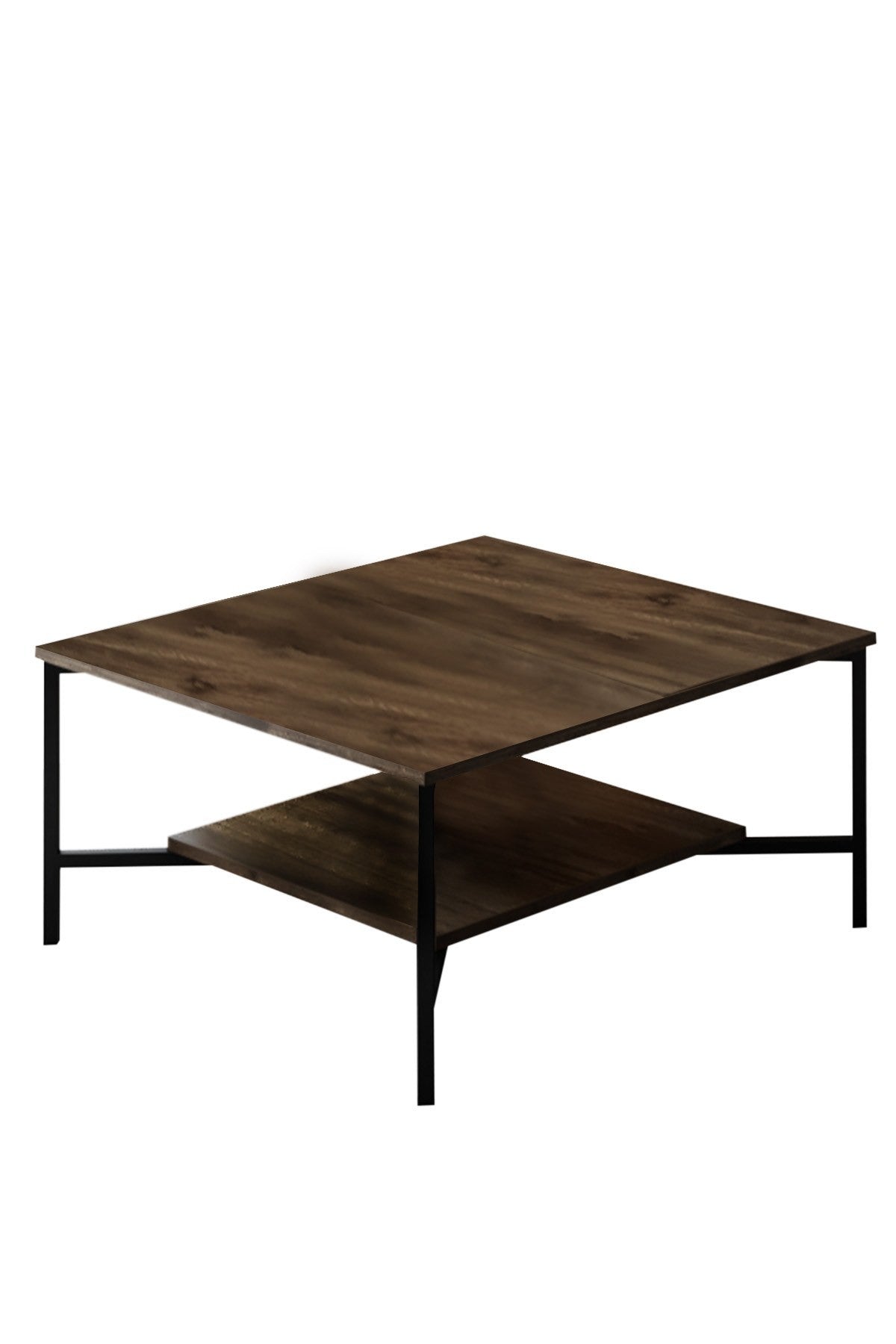 Table basse Black Line - Walnut, Black