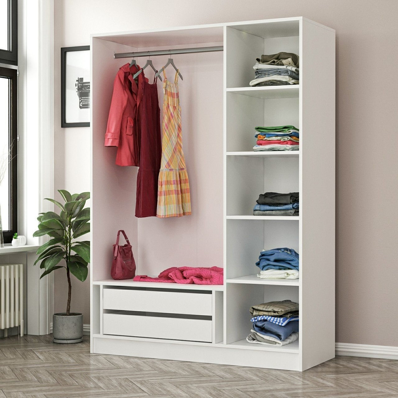 Armoire Kale White Black - 2274
