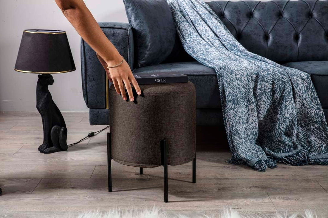 Norm Pouf Marron Foncé