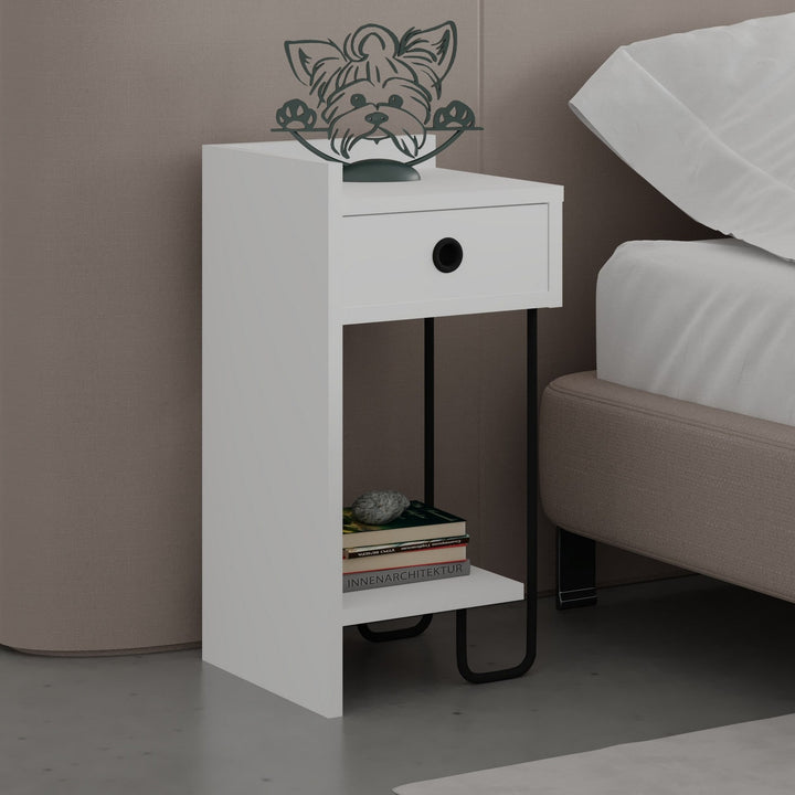 La table de nuit Sirius Left - White v2