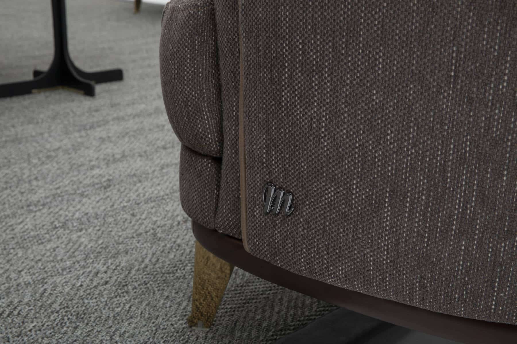 Violet Fauteuil Bergère marron