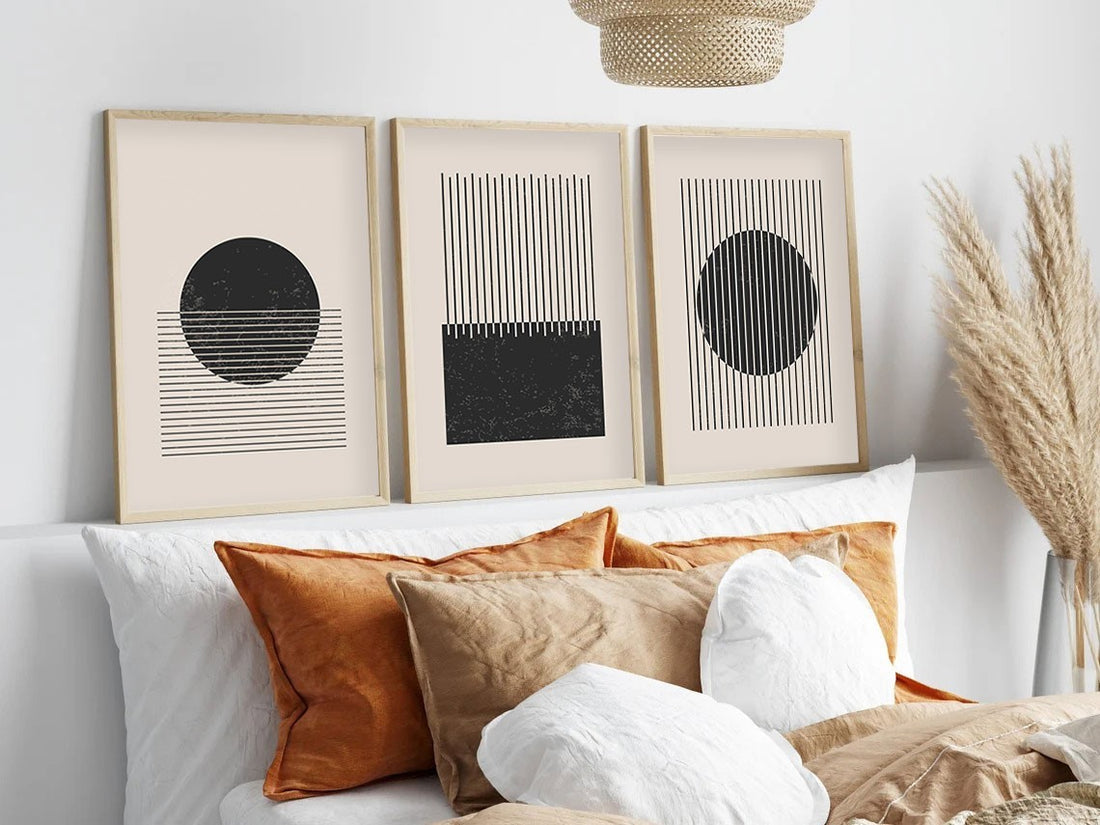 Peinture MDF encadrée décorative (3 pièces) Huhu212 - 50 x 70